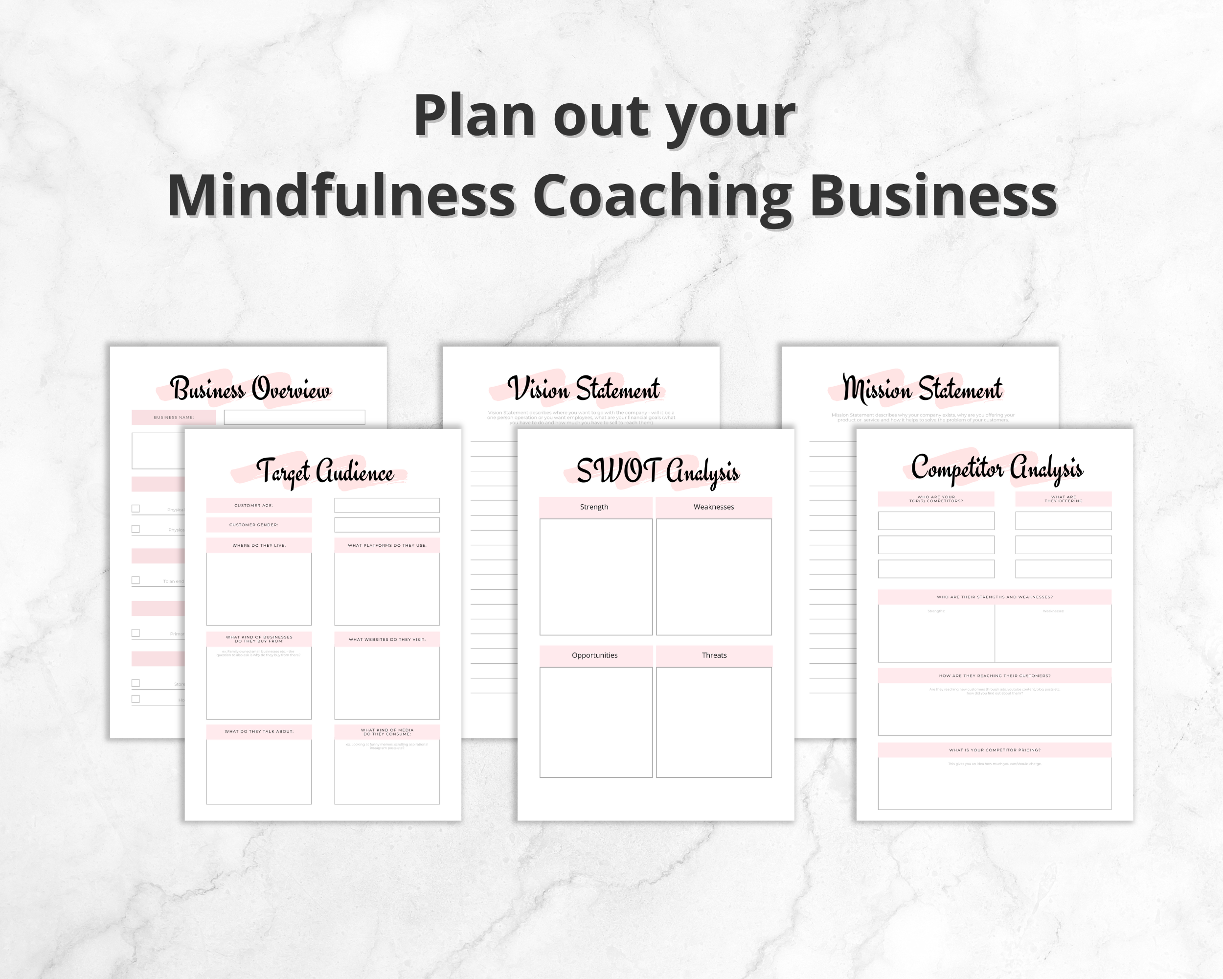 Mindfulness Coach  Business Planner [70 Pages]