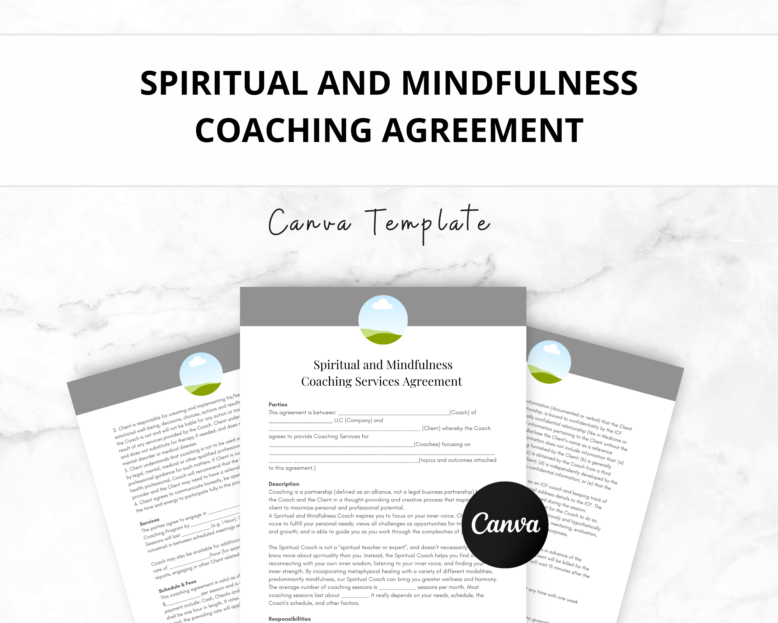 Spiritual Coach Contract Template