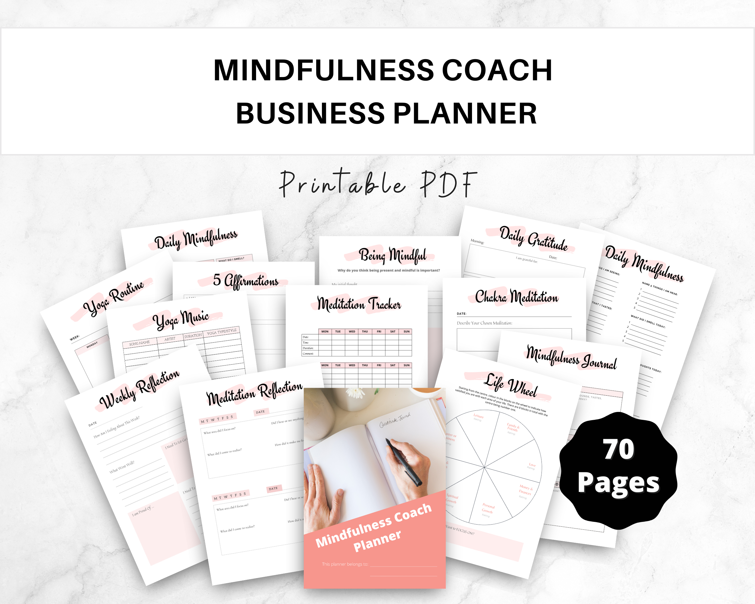 Mindfulness Coach  Business Planner [70 Pages]