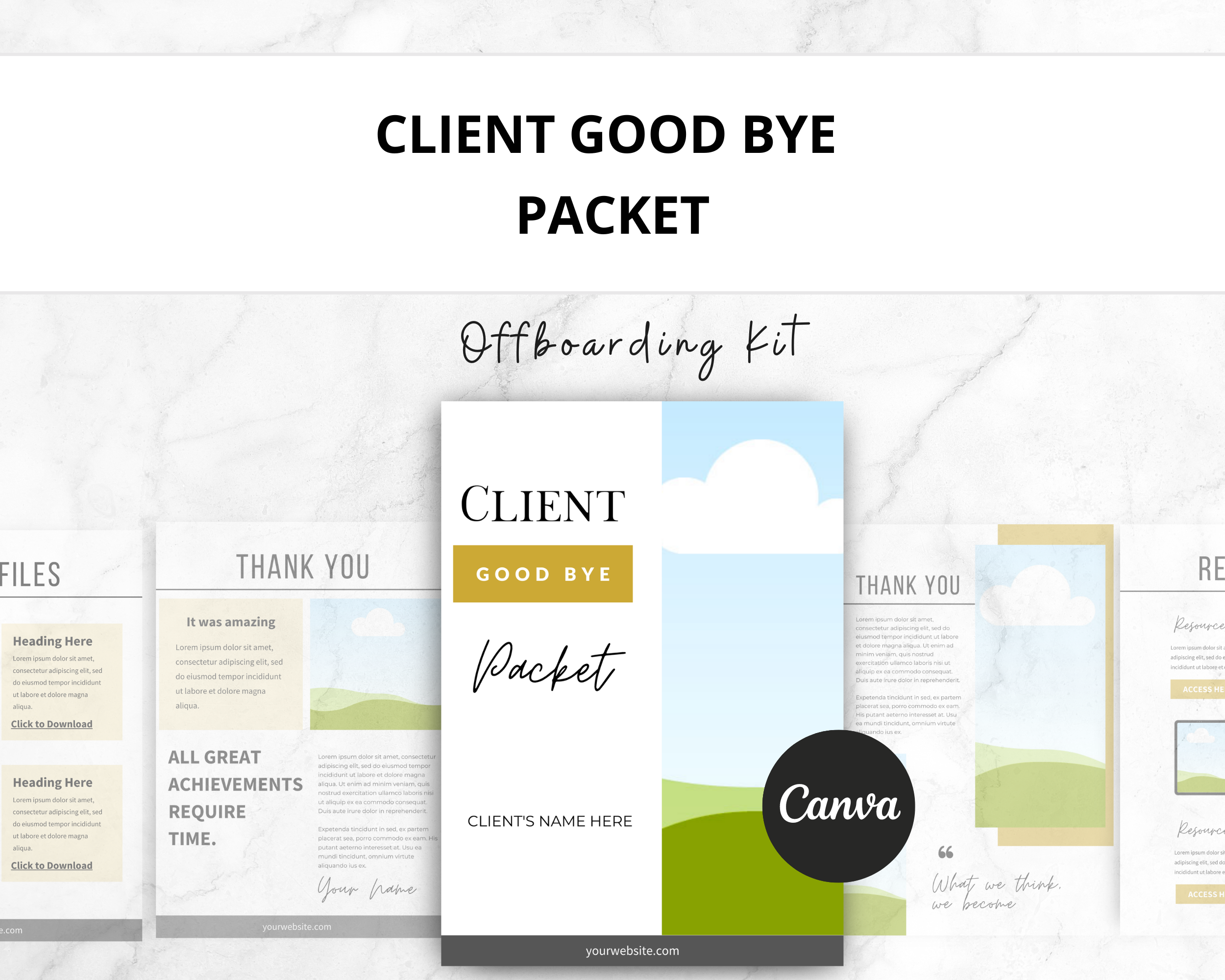 Gold Client Good Bye Packet Template