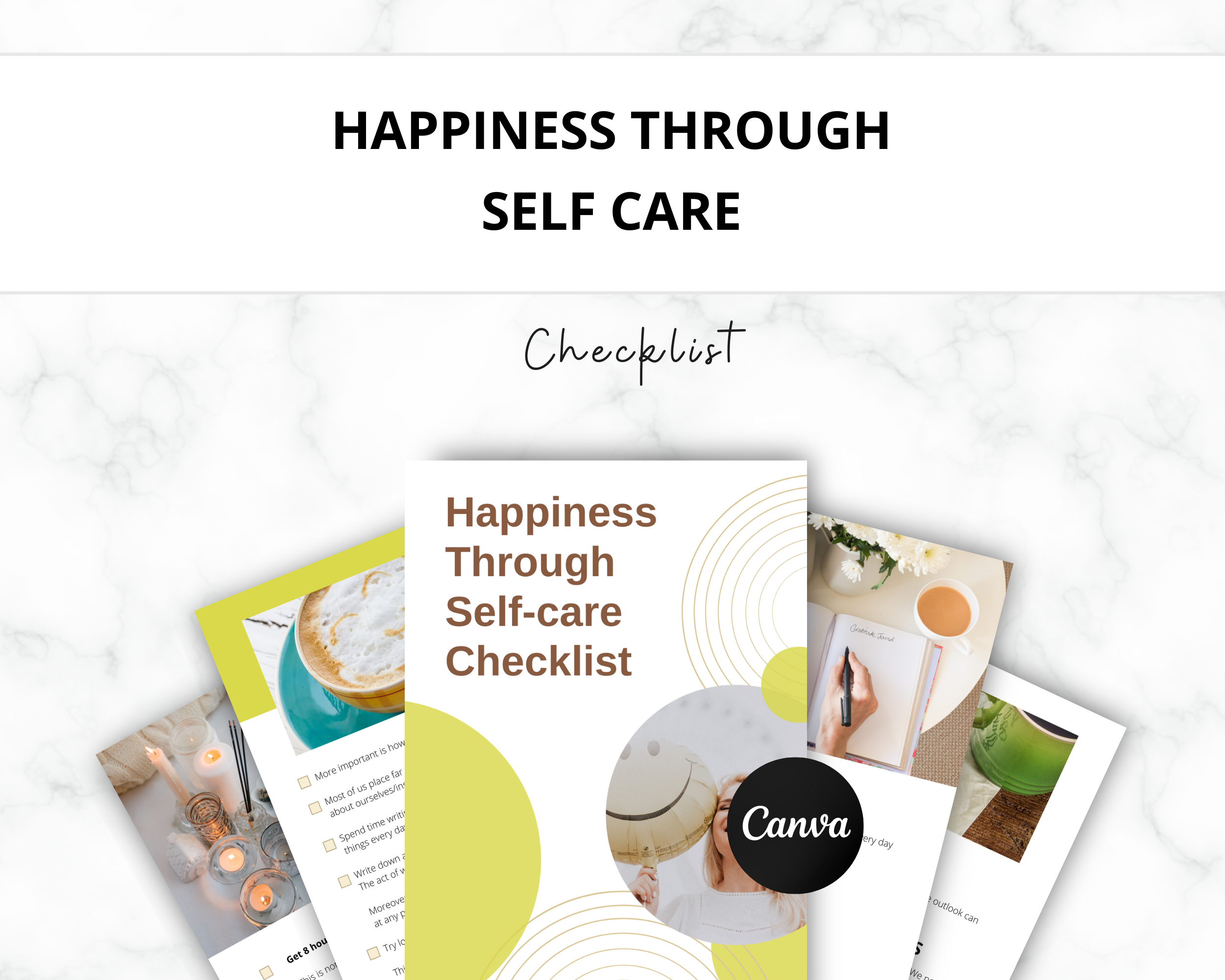 Happiness Through Self Care Checklist