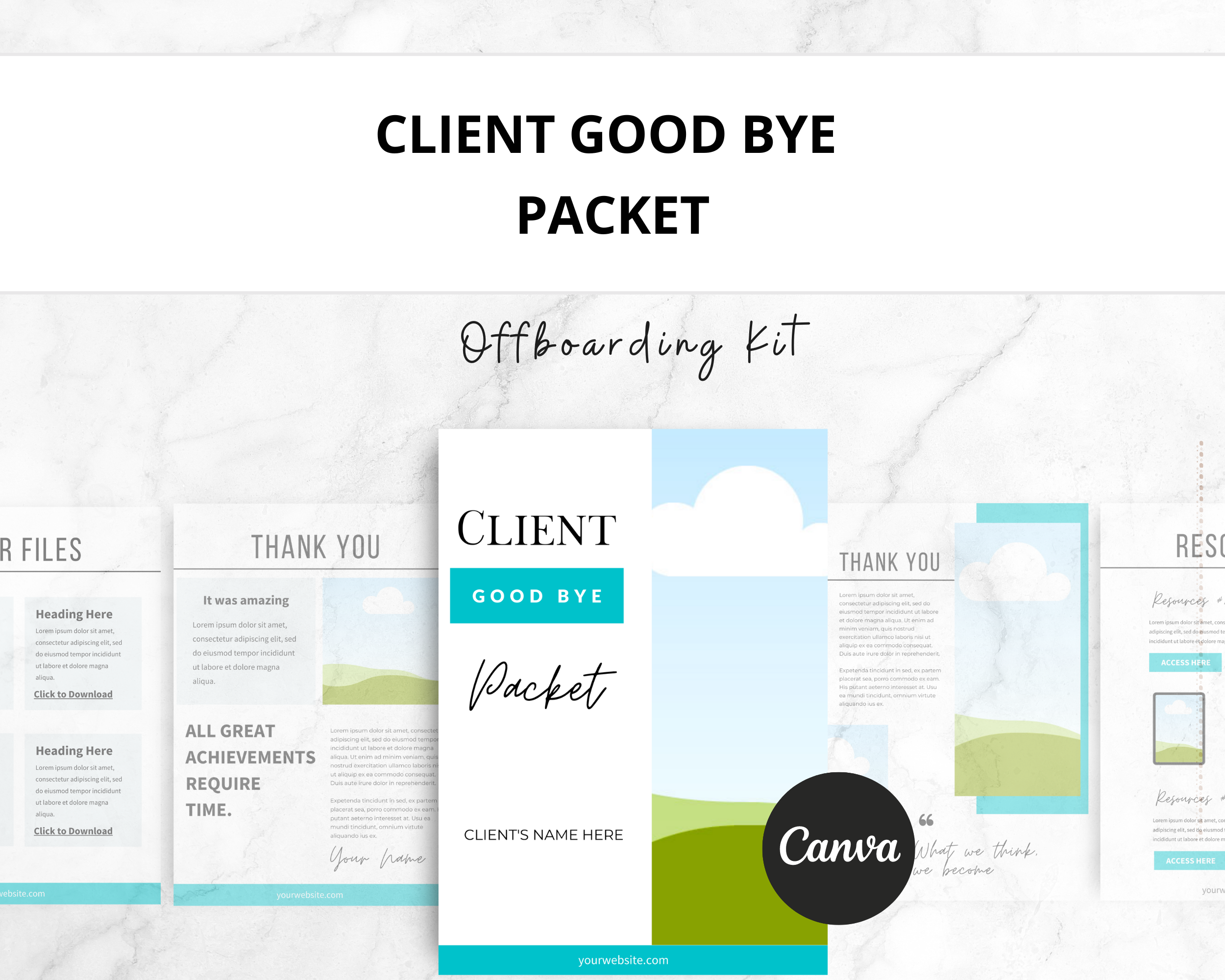 Green Client Good Bye Packet Template