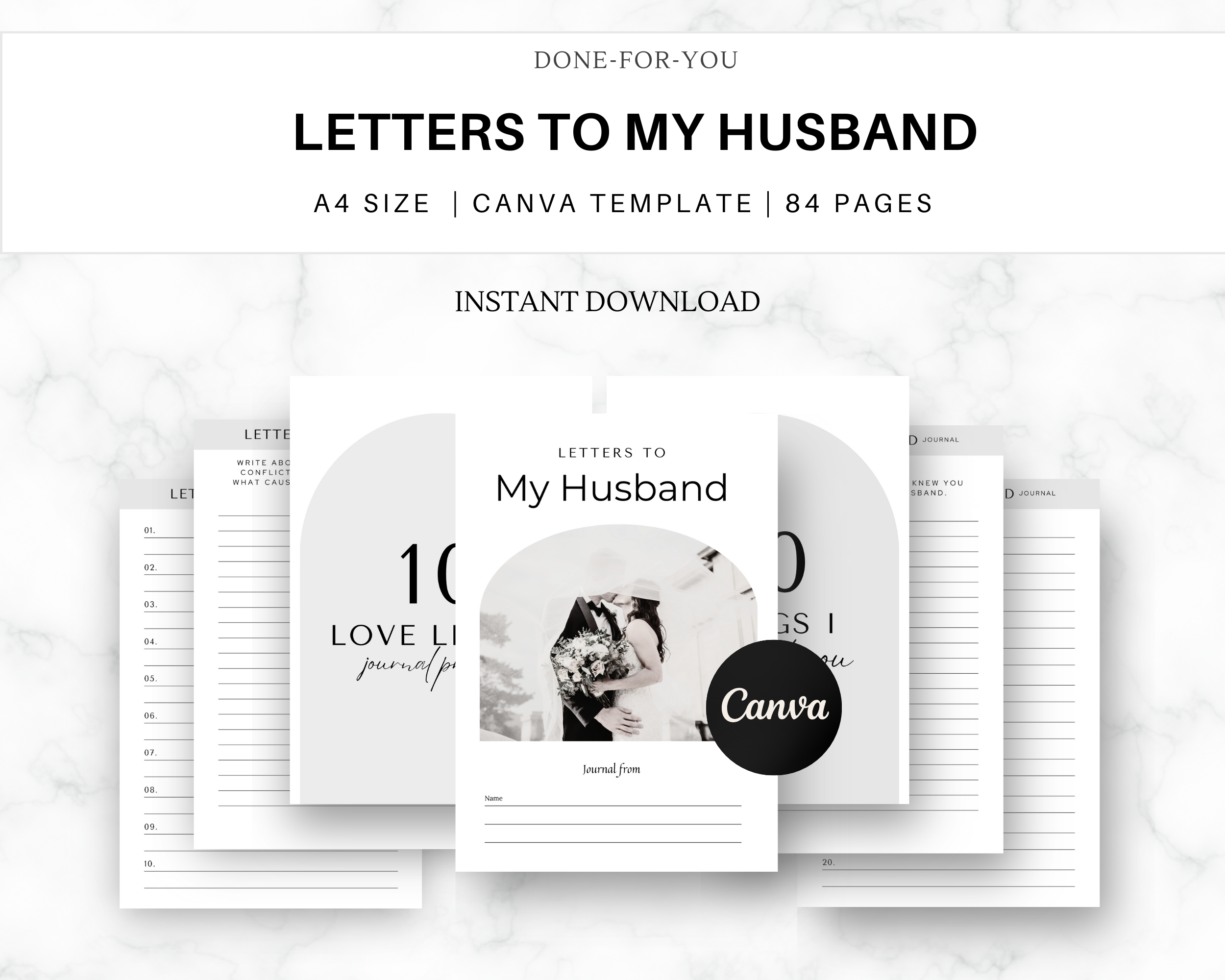 Letters to My Husband Journal