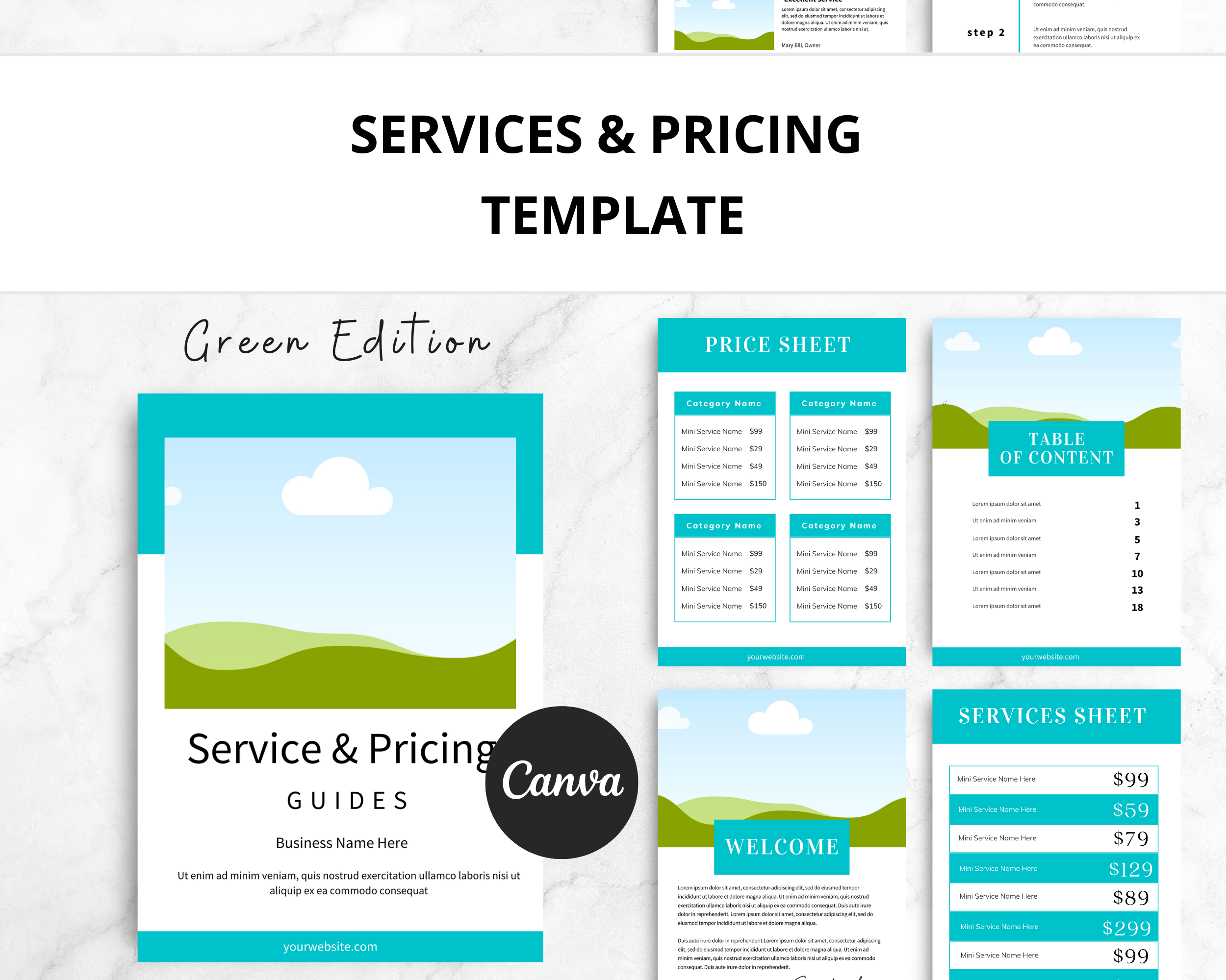 Green Services & Pricing Template