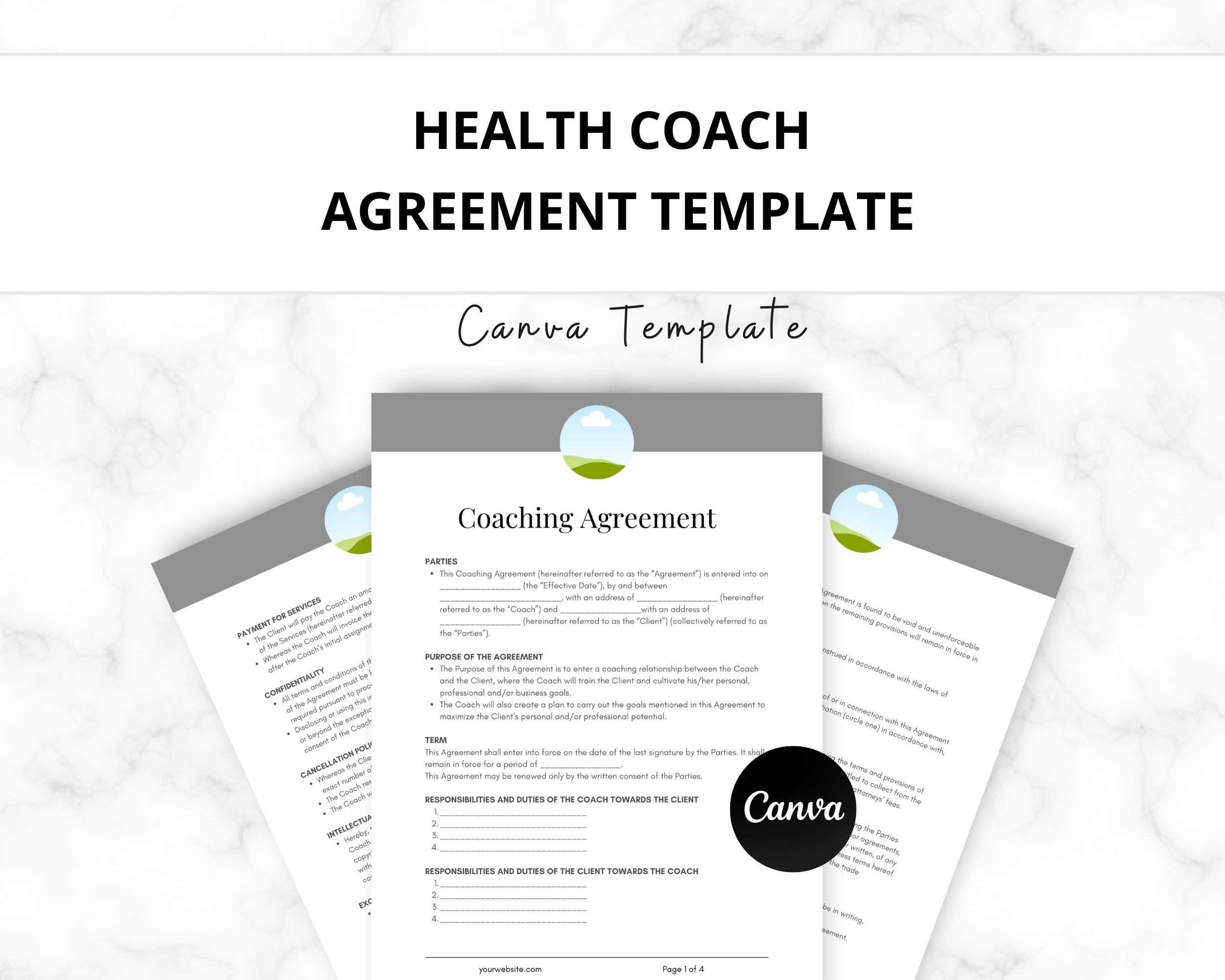 Health Coach Contract Template