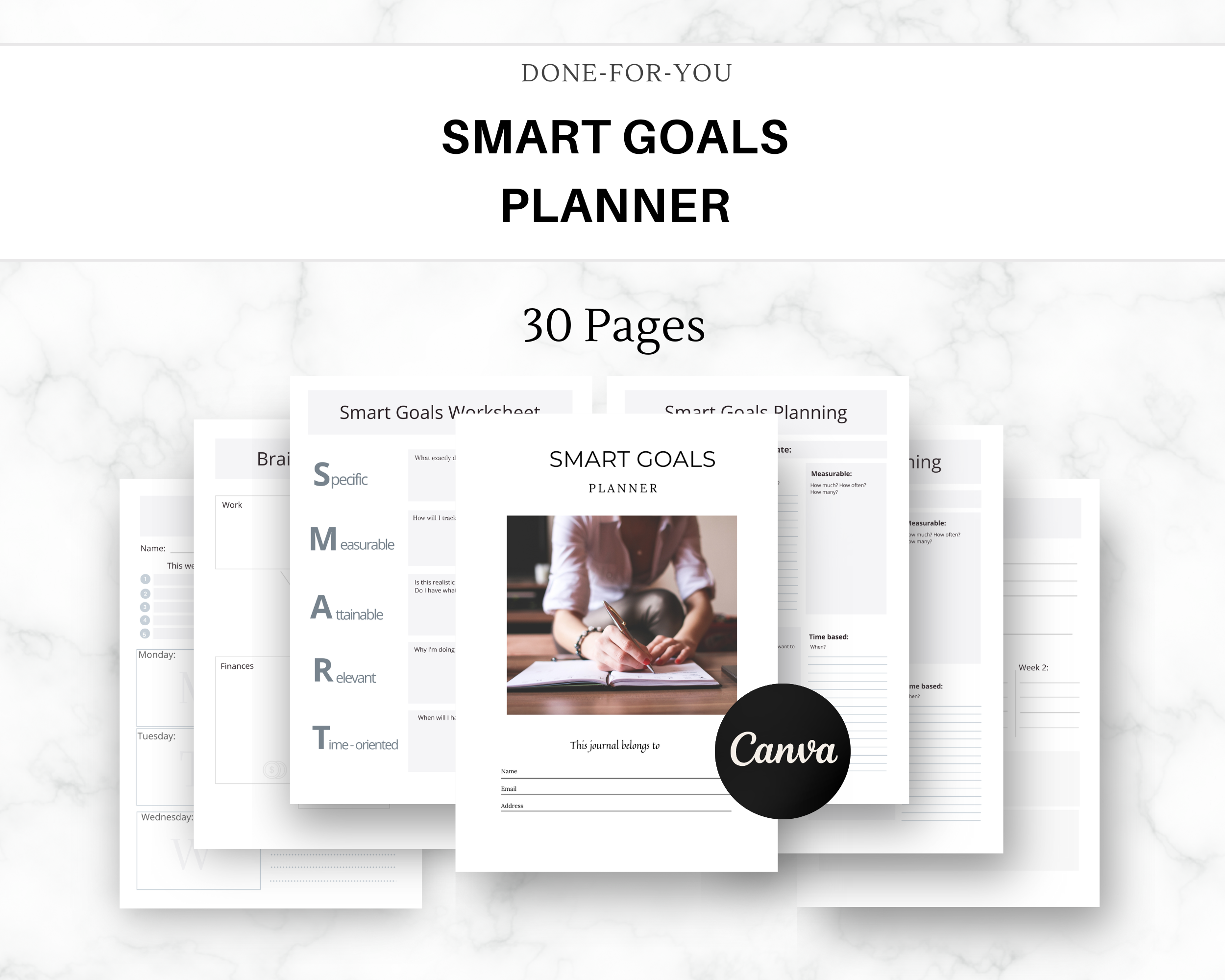 Minimal SMART Goal Planner Pages