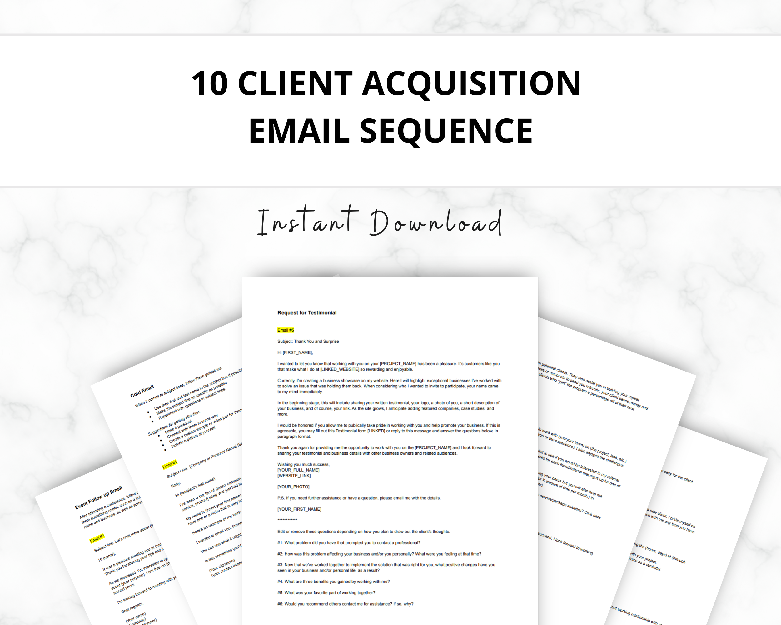 10 Client Acquisition Email Sequence