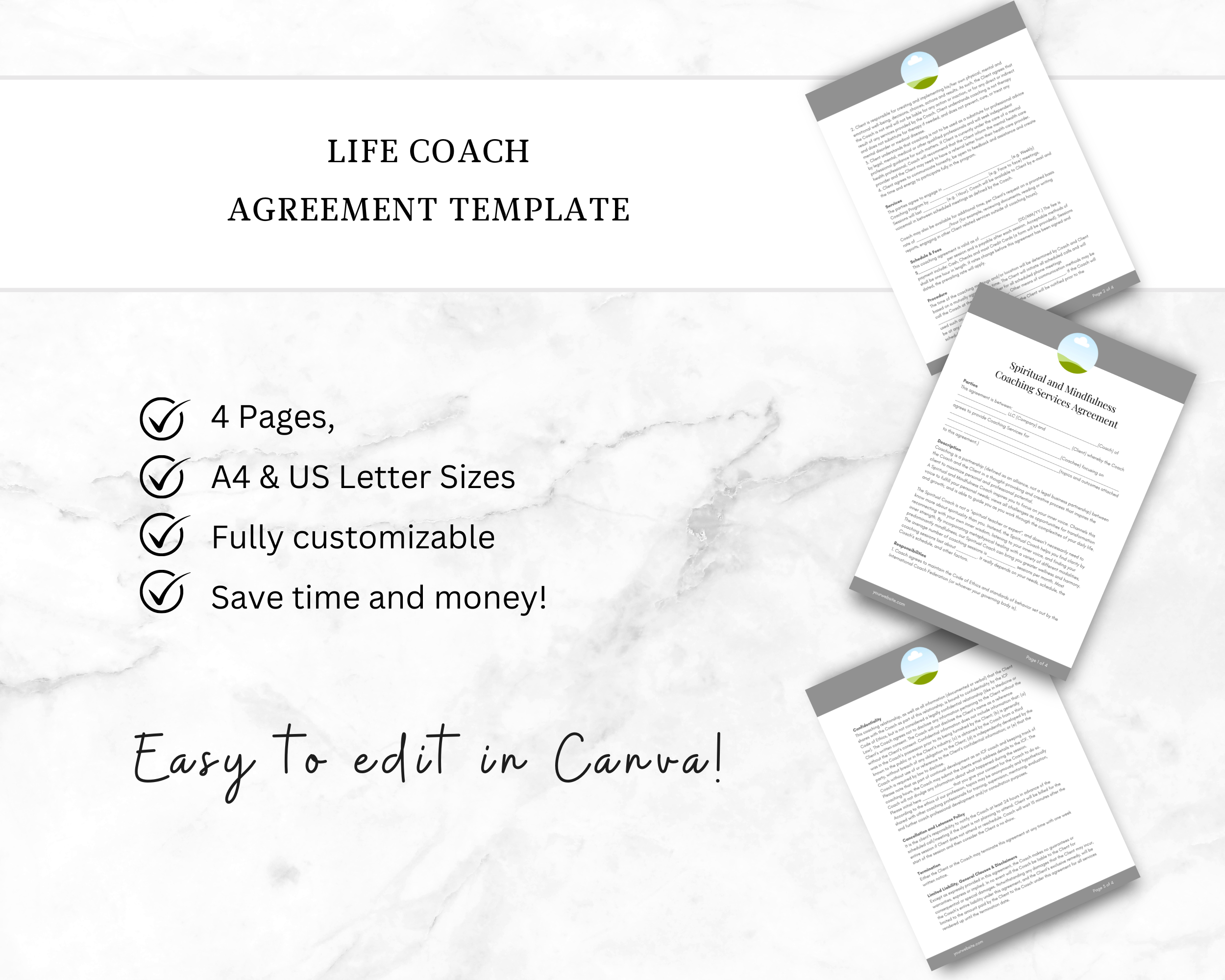 Spiritual Coach Contract Template