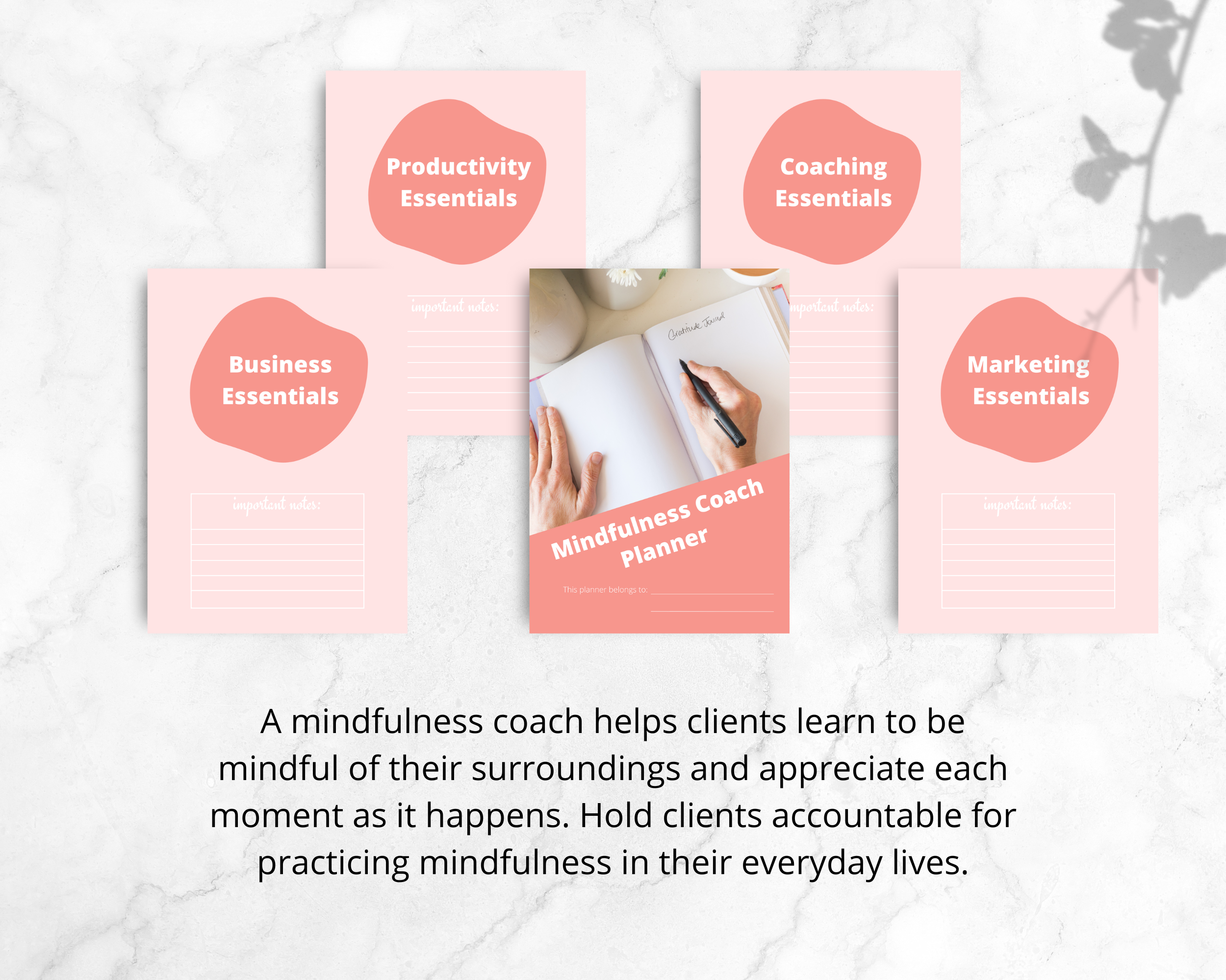 Mindfulness Coach  Business Planner [70 Pages]