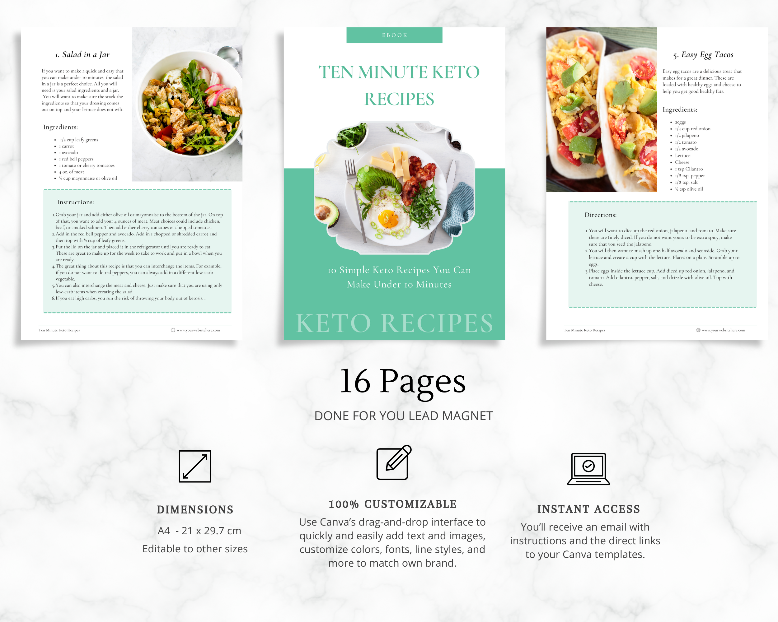 10 Minute Keto Recipes Ebook