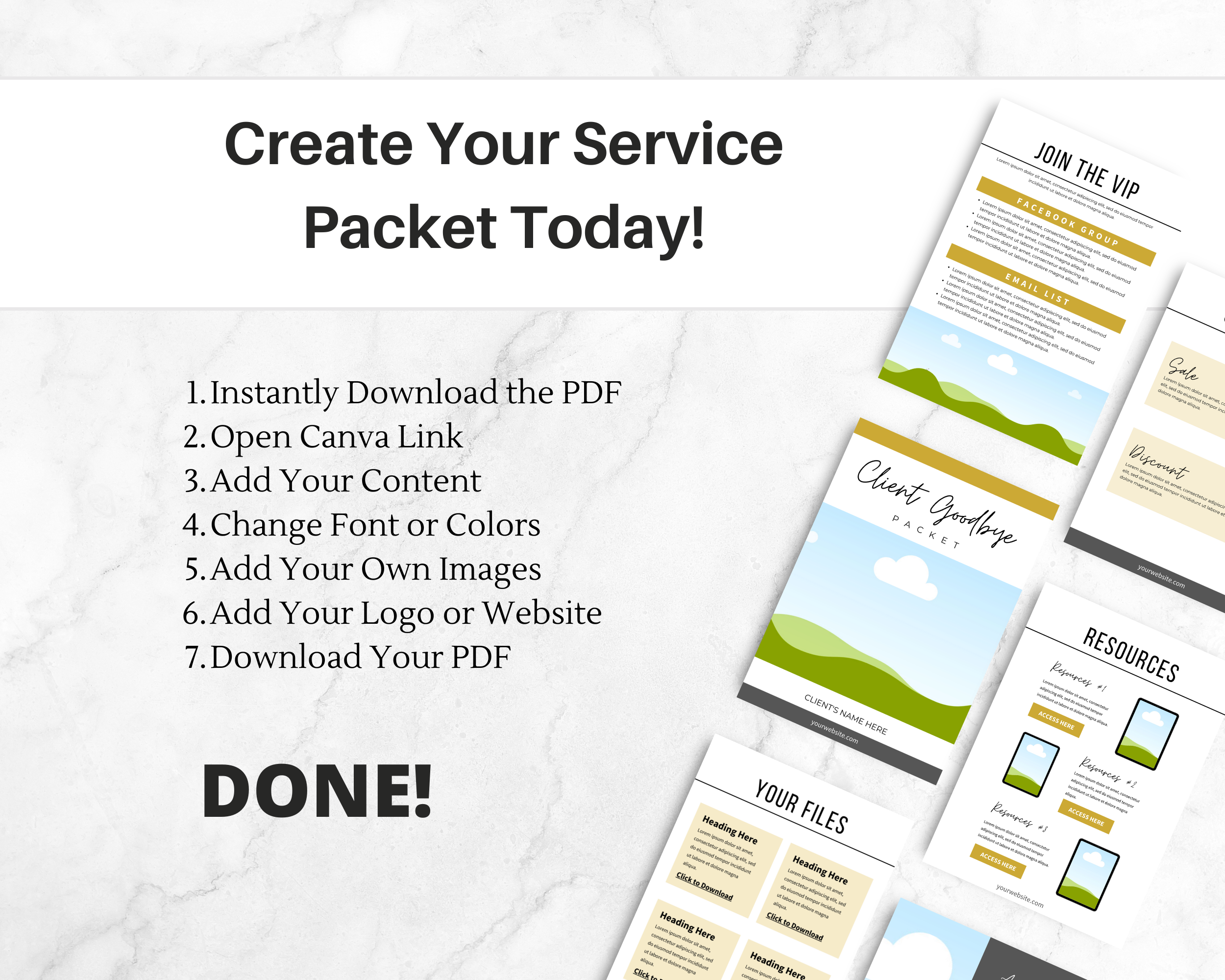 Gold Client Good Bye Packet Template