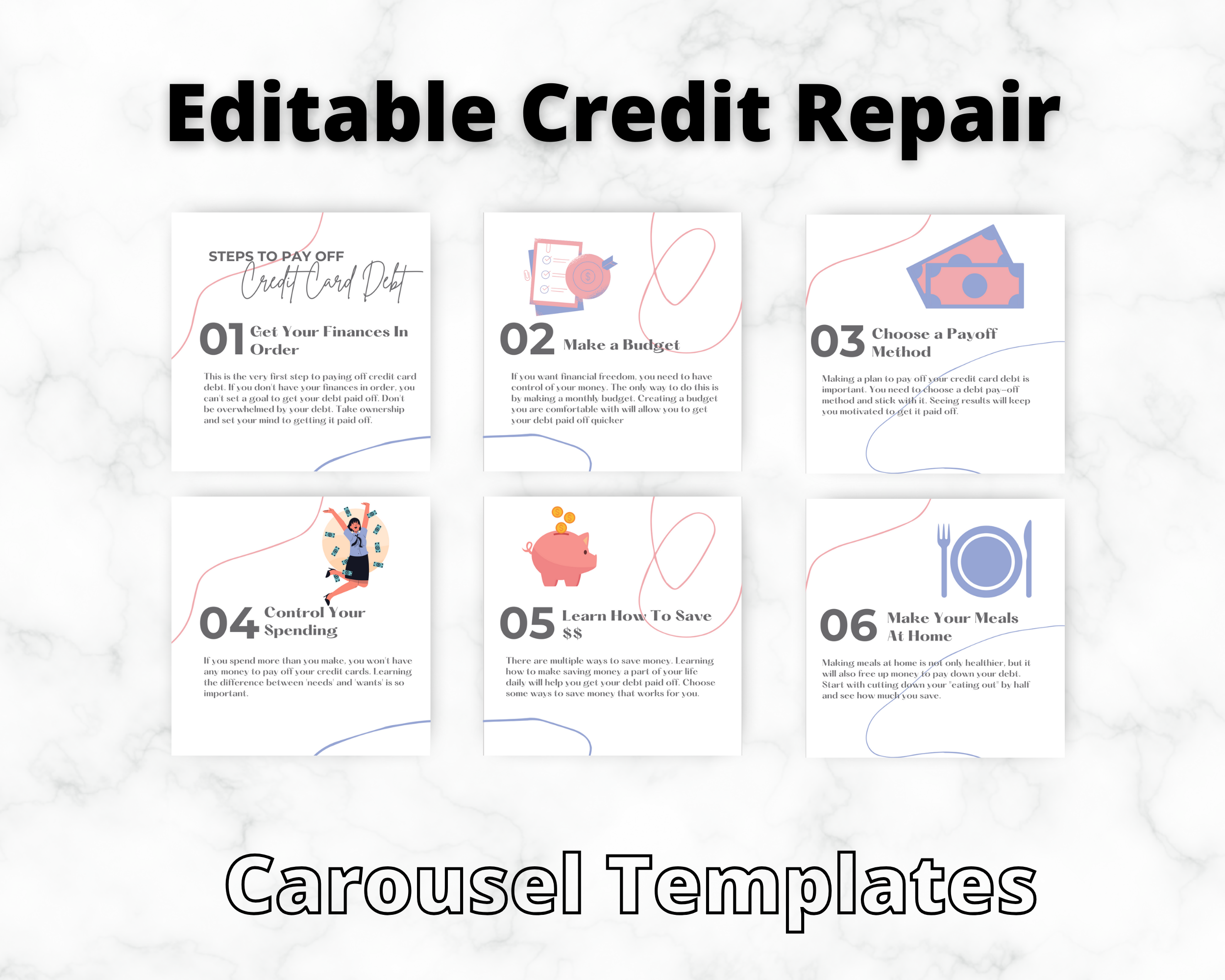Credit Repair Carousel Templates