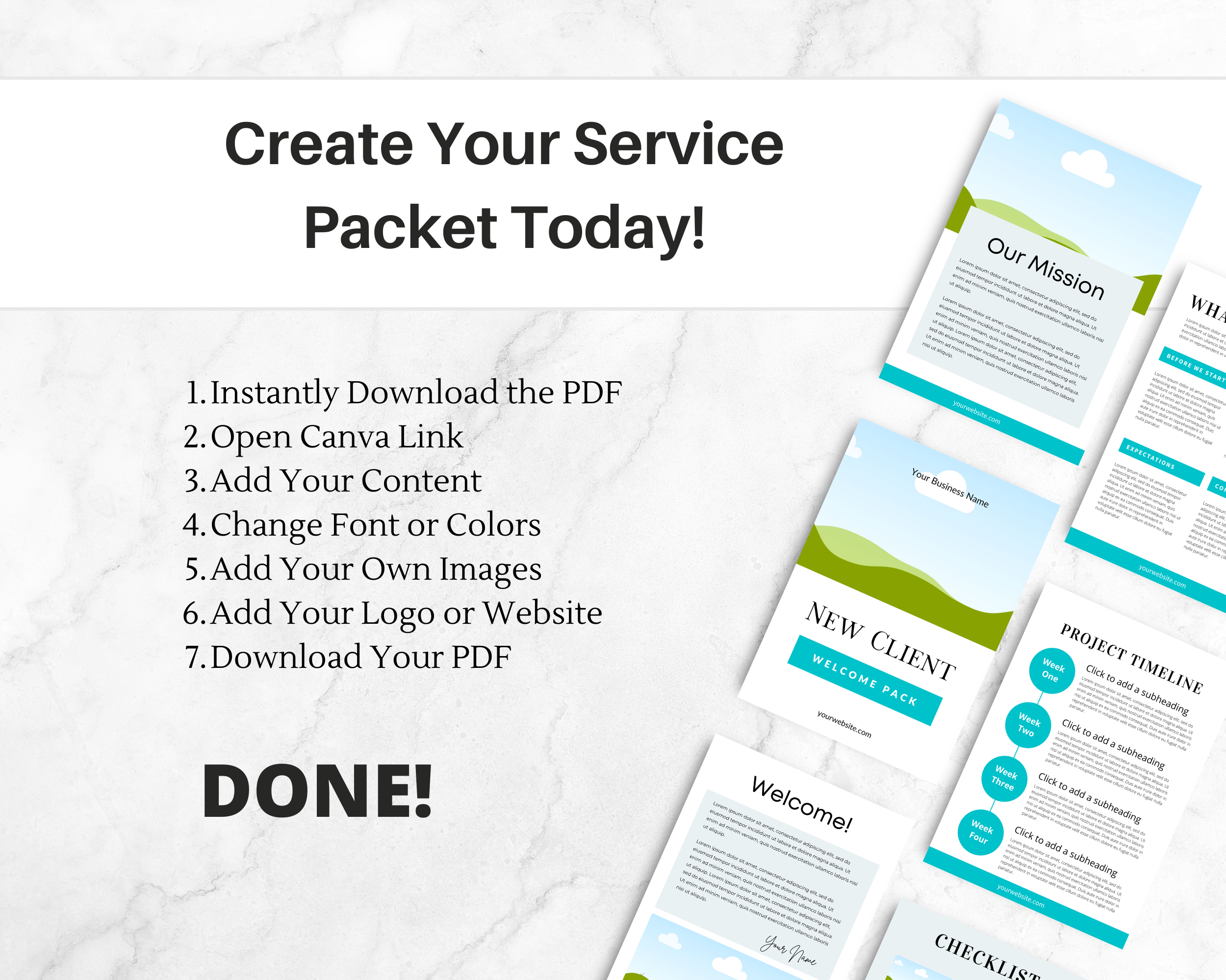 Client Welcome Pack in Canva