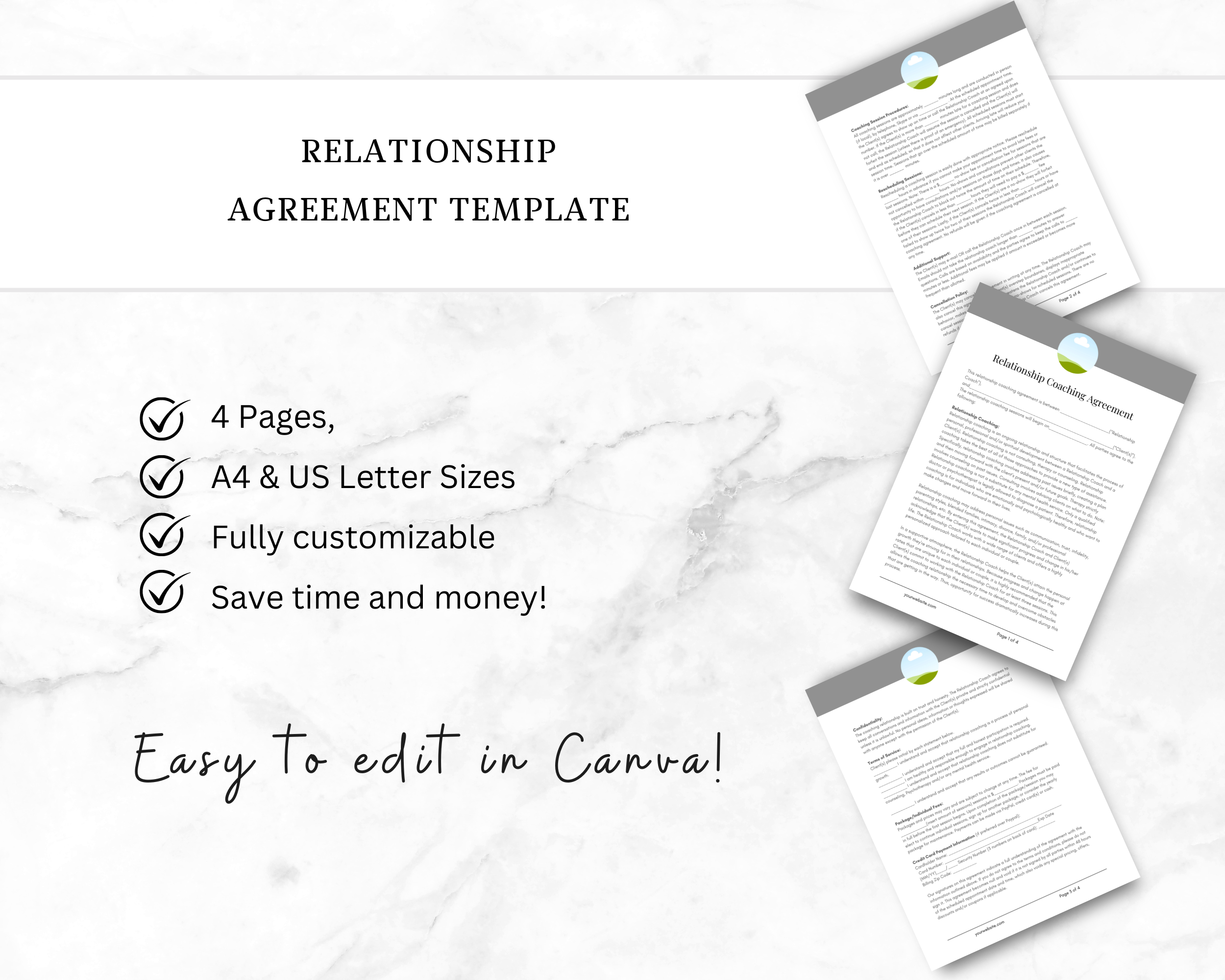 Relationship Coach Contract Template