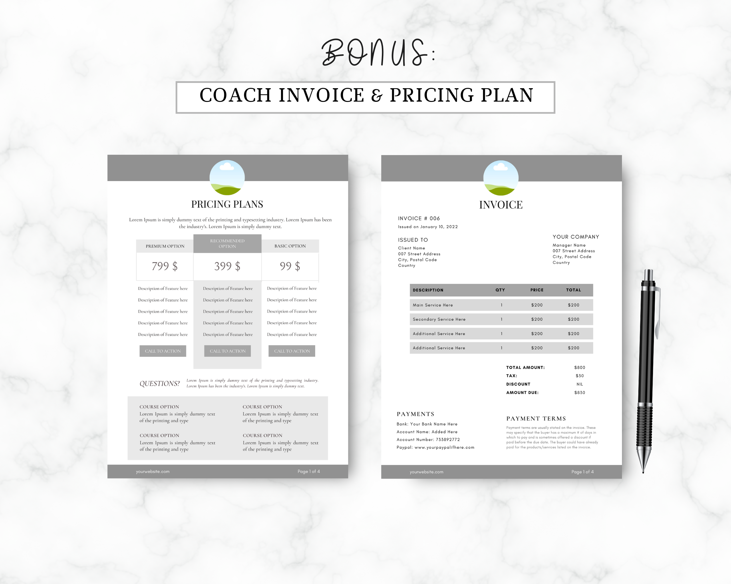 Health Coach Contract Template