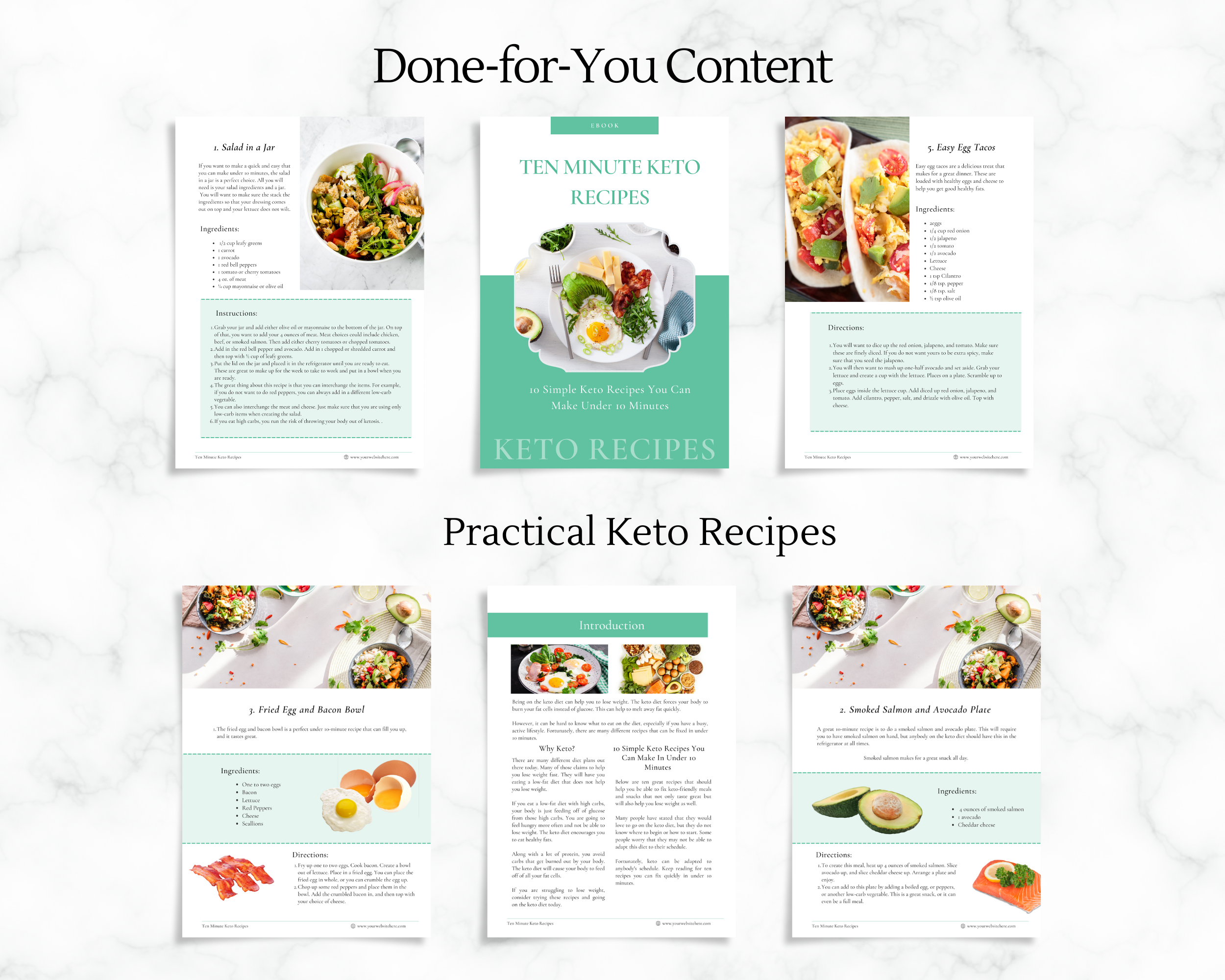 10 Minute Keto Recipes Ebook