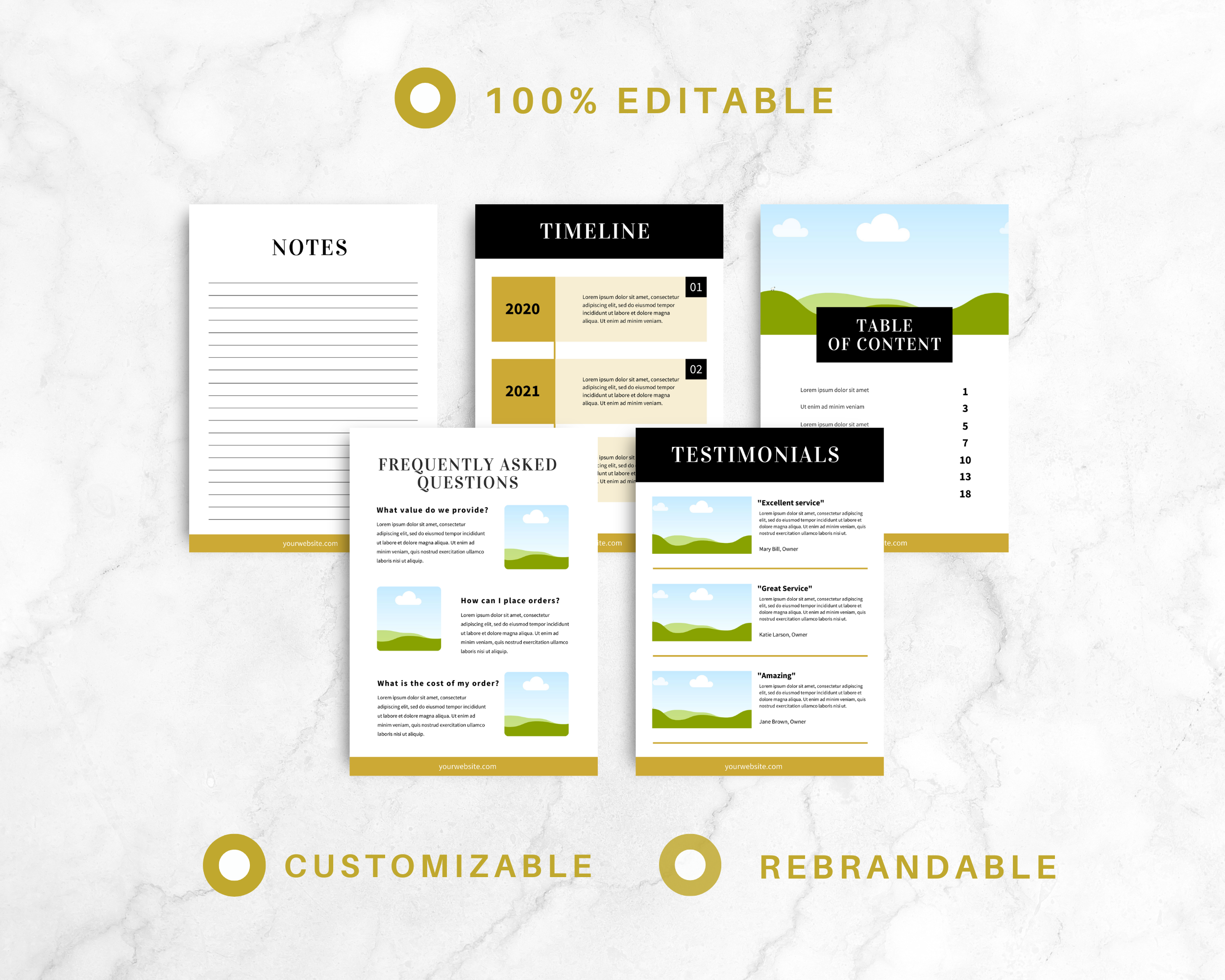 Gold Services & Pricing Template