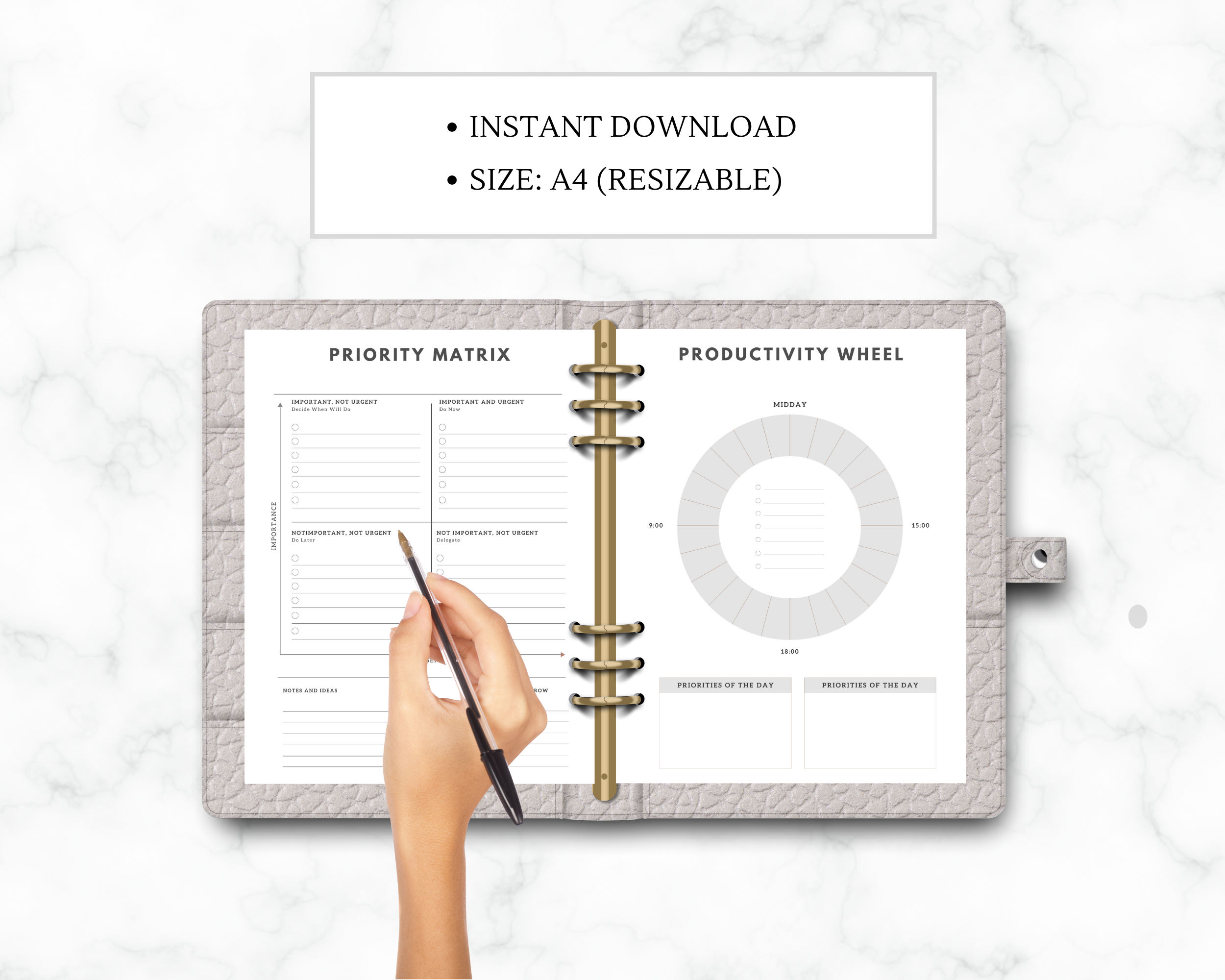 Priority Matrix | Instant Download | Editable Canva Template