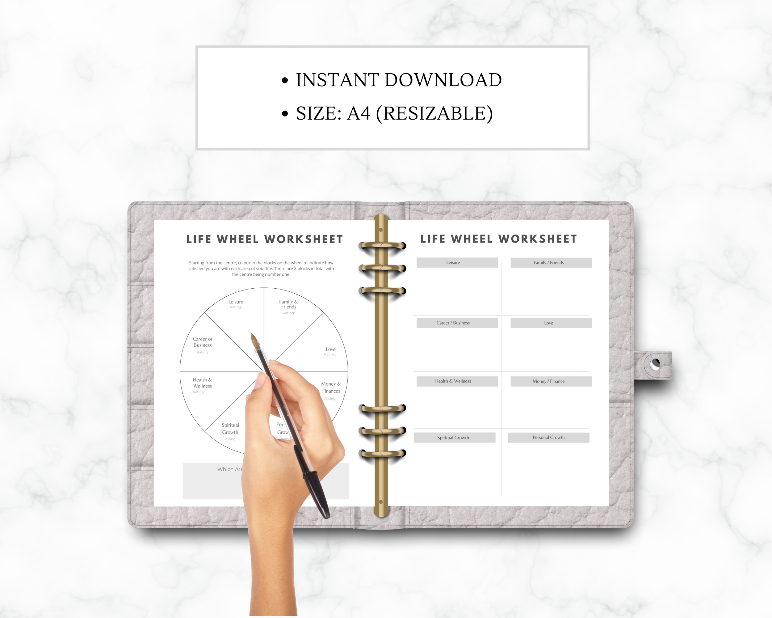 Life Wheel Worksheet