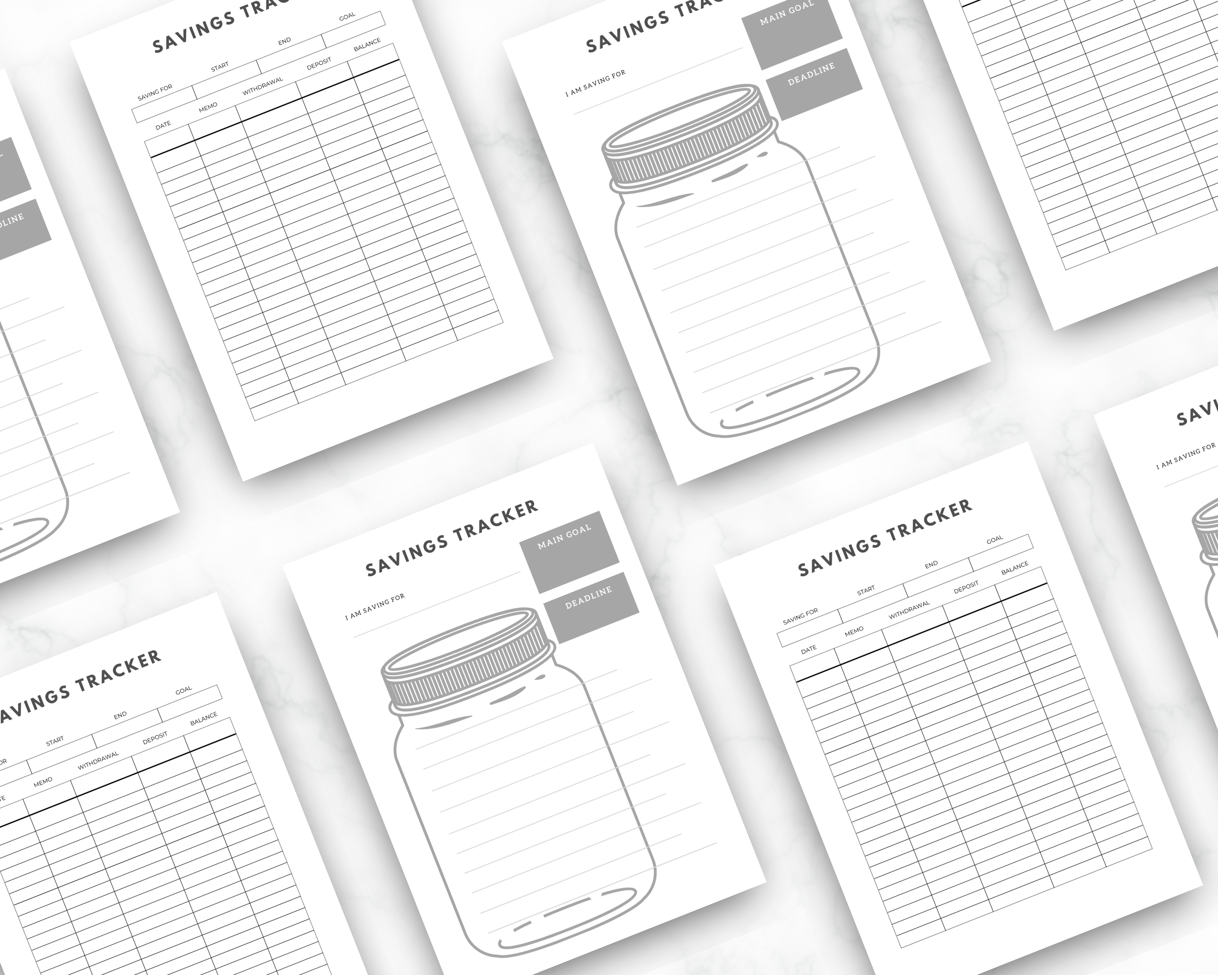 Savings Tracker | INSTANT DOWNLOAD EDITABLE | CANVA TEMPLATE