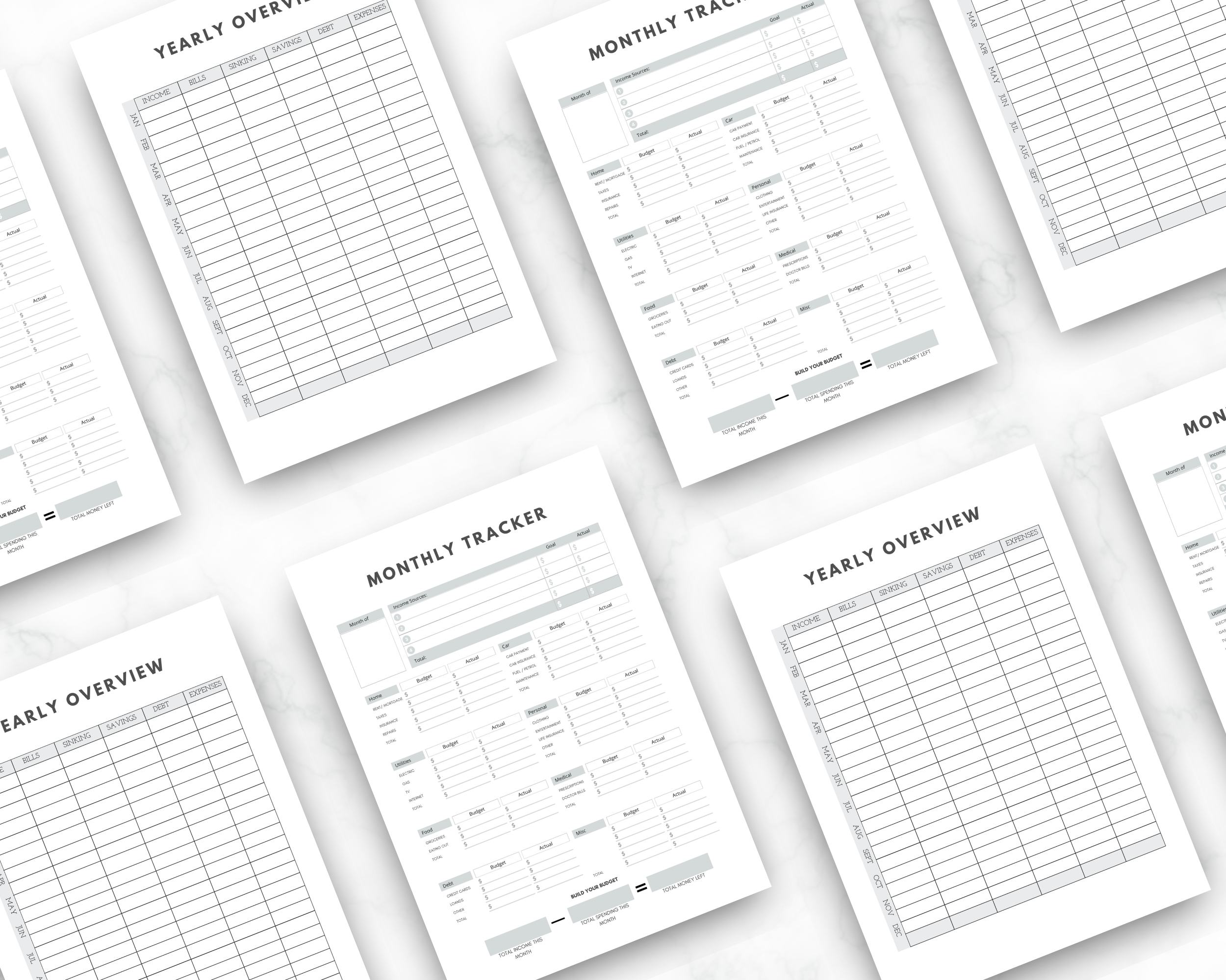 Monthly Budget Tracker | Editable Canva Template