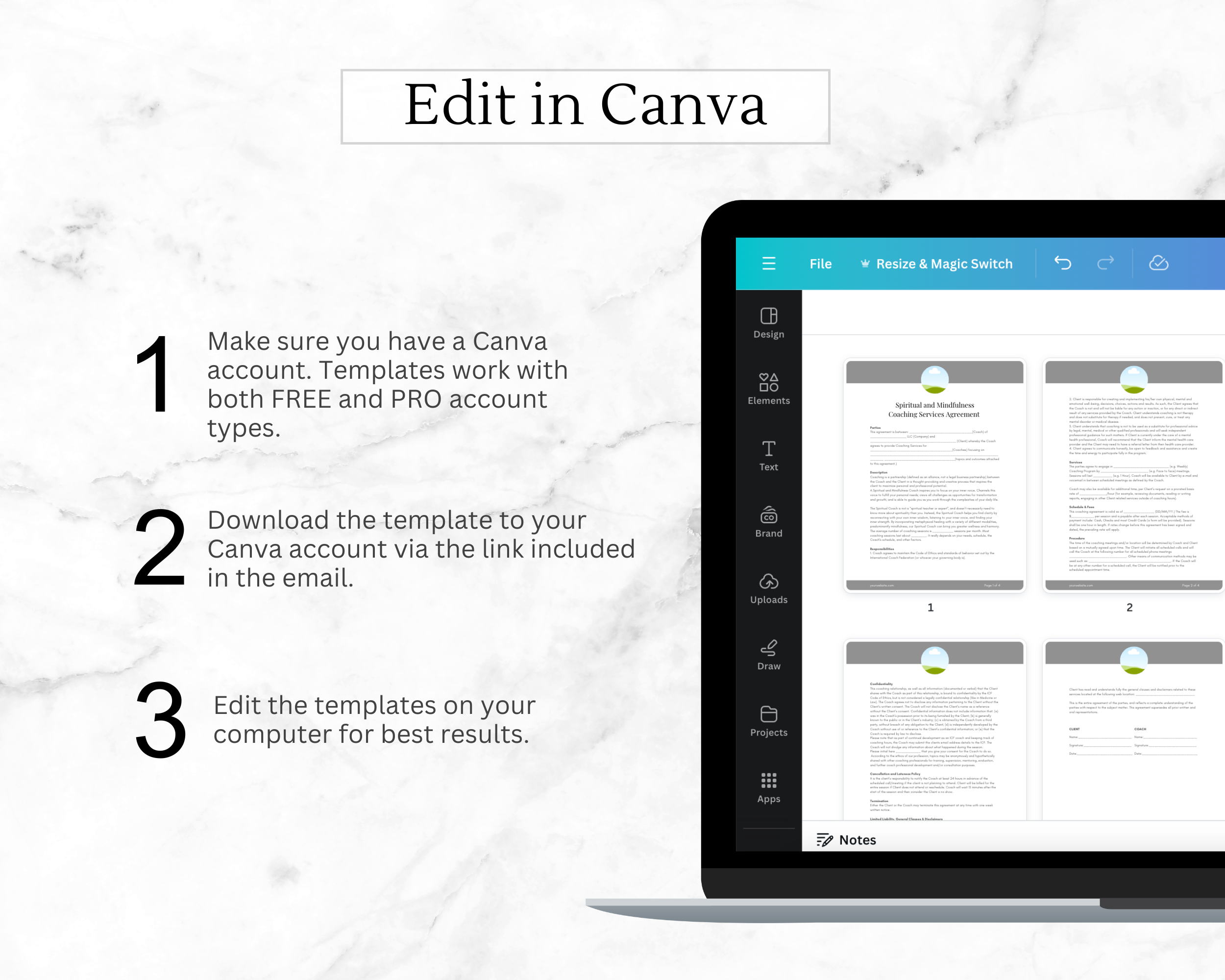 Spiritual Coach Contract Template