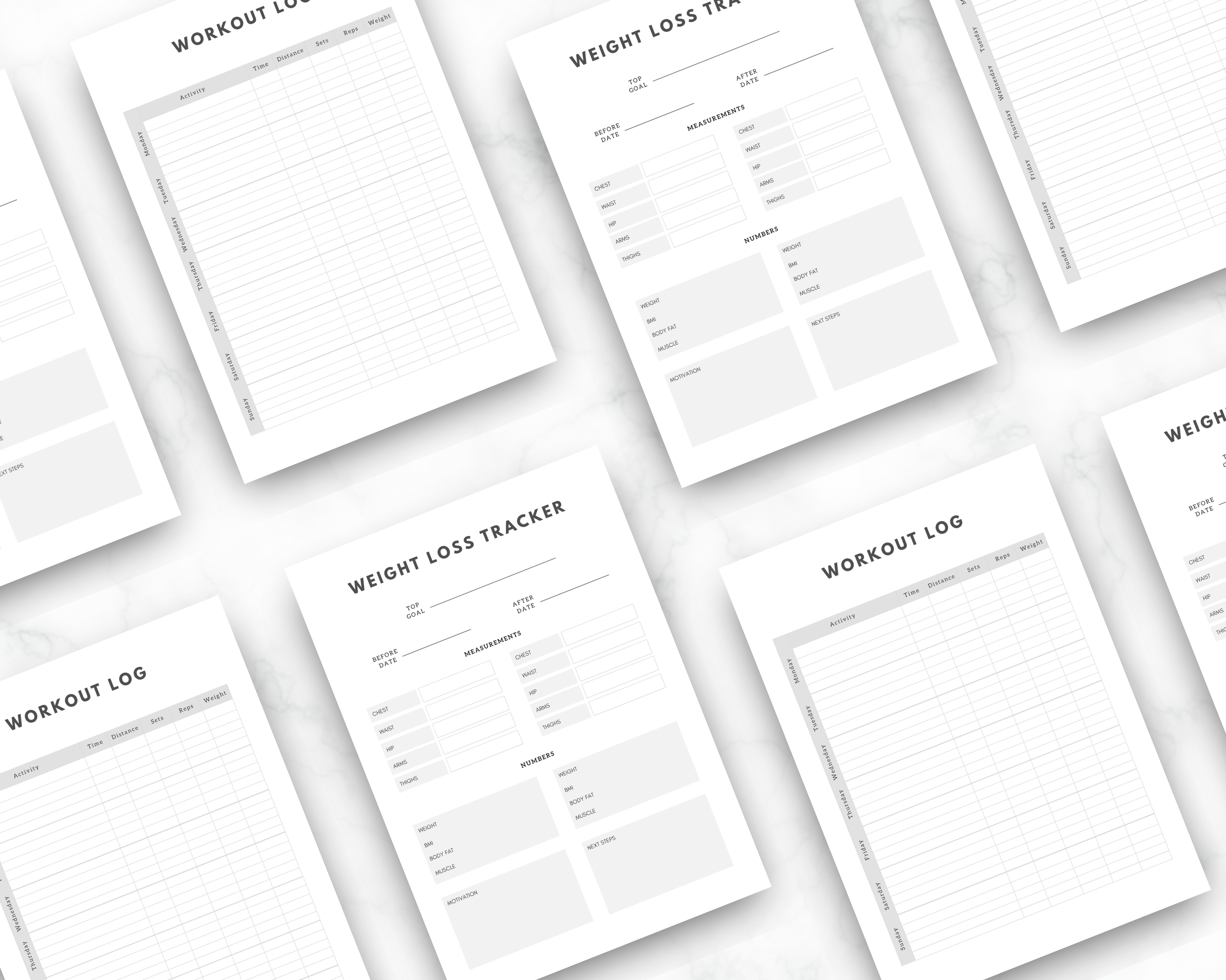 Workout Tracker | Instant Download | Canva Template